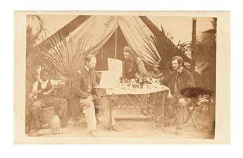 (MILITARY--CIVIL WAR--PHOTOGRAPHY.) [MOORE, HENRY P.] The Band Masters Tent.